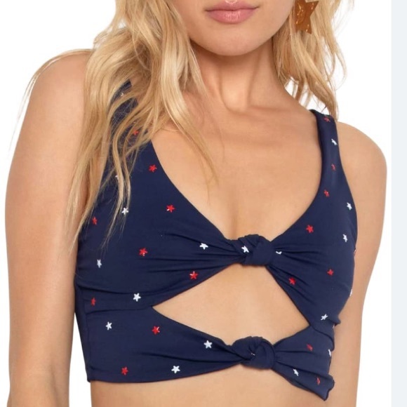 Beach Riot Bandier Bowie Navy Star Top - Picture 3 of 11